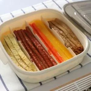 날짜표시 김밥재료 칸칸 보관용기 도시락
