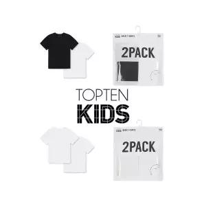 {백화점 상품} MKF5TS3901 탑텐키즈 공용] 에센셜 코튼 반팔 티셔츠[2PACK] 499773