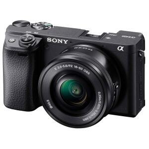 소니 알파 a6400 미러리스 카메라: 실시간 눈 자동 초점, 4K 비디오, 플립 스크린 및 16-50mm 렌즈가 장착된 컴팩트 APS-C 교환 렌즈 디지털 카메라 - E 마운트 호환 ILCE-6400L/B, 블랙