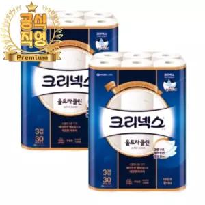 2팩 27m 30롤 무형광 울트라 물에잘녹는 집들이 3겹 아쿠아샤워향