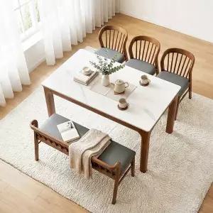 헤닝 라운지 포세린 통세라믹 원목 6인 식탁 1700 테이블