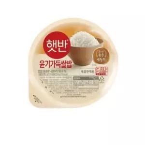 햇반 백미 윤기가득쌀밥 36개 210g