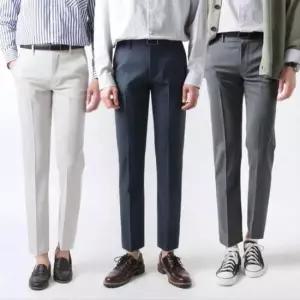 면바지 남성 사이드 밴드 10부 스판 슬랙스팬츠 AD691