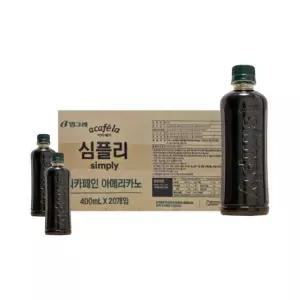 빙그레 아카페라 심플리 디카페인 아메리카노 400ml x20개입 커피