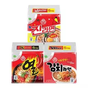 [오뚜기]진라면 매운맛 5입 + 열라면 5입 + 김치라면 5입e[35949580]