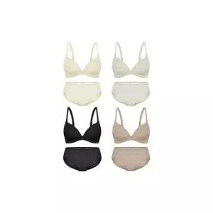 퓨징 볼륨 노와이어 브라팬티 8종세트 크림그린토프베이지블랙 WBW6M11121448_T