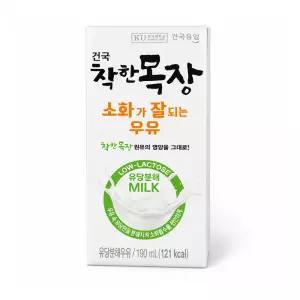 건국우유 건국 착한목장 소화가 잘되는 멸균우유 190ml X 48팩