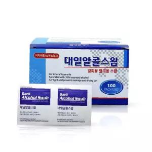 소독솜 대일제약 알콜스왑 100매 일회용