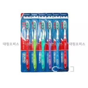 성인용칫솔 치약 오랄비 40모 칫솔 양치 상쾌한칫솔 6입 후레쉬크린 OralB