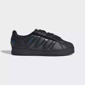 아디다스 키즈 슈퍼스타 LED 라이트 컴포트 클로저 EL 인펀트 블랙 JS1295