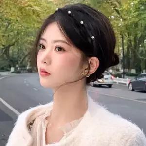 슬림 블랙 포인트 진주 헤어 악세사리 여성 머리띠 진주 머리띠 얇은 헤어밴드 보석 큐빅 웨딩