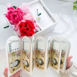 모루 카네이션 용돈 병풍 꽃 플라워 박스