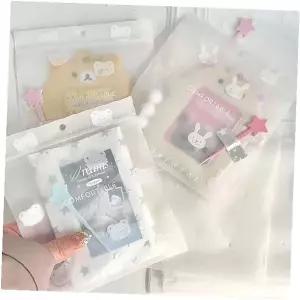 간식봉투 10p 포장지 선물용 답례용  구디백 파티용 캐릭터 투명 비닐백 소분