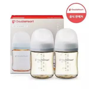 [더블하트] 모유실감 3세대 PPSU 모먼트 트윈팩 160ml (젖꼭지미포함)