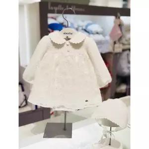 [압소바](본점)(압소바 26년FW 임신출산축하선물)다이앤 드레스우주복+보넷세트(AB2672OR19)아이보리