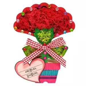 카네이션 스칸디아모스 화분장식 원목 어버이날 감사 선물 스승의날 만들기