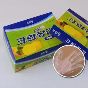 [제이큐]크린장갑 400매 위생장갑 비닐장갑 주방용품 일회용