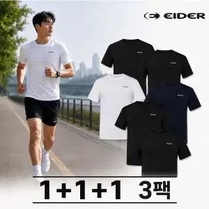 [아이더]남성기능성티셔츠 운동티셔츠 DMM26296 남성등산 남성 3PACK 세트 쿨 기