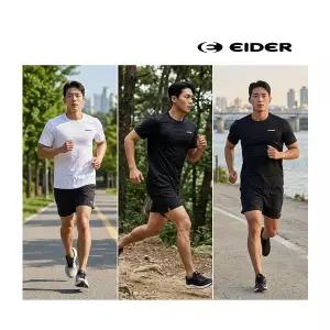 [아이더]남성기능성티셔츠 운동티셔츠 3PACK 3장 티셔츠 세트 기능성 반팔 라