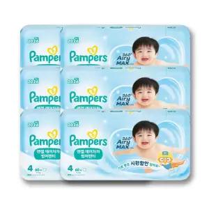 팸퍼스 에어차차 썸머 팬티형 4단계 대형 공용 60매 6팩 (360매)