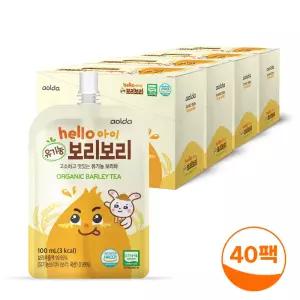 헬로아이 유기농 아기 보리차 아이차 보리보리 100ml 40팩