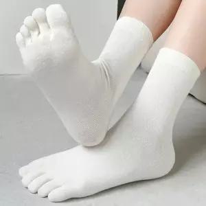 여성용 럭셔리 발가락 중목 양말 10켤레