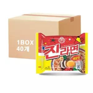 오뚜기 진라면 매운맛 40개 멀티 봉지라면 한박스 국민 식사대용 캠핑 필수먹거리