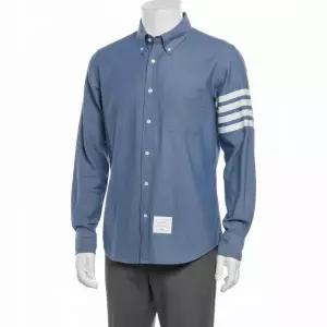 톰브라운 THOM BROWNE 26SS 샴브레이 4-바 셔츠 MWL272E 00111 450