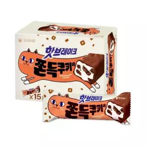 오리온 핫브레이크 쫀득쿠키바 38g 15개