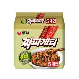 농심 올리브 짜파게티 봉지라면 140g 5개입 8팩 멀티팩