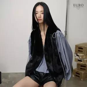 [하프클럽/유로컬렉션]사파이어 휘메일 풀스킨 밍크 베스트