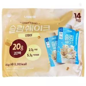 올팩트 랩노쉬 단백질 쉐이크 인절미 슬림쉐이크 45g 14개