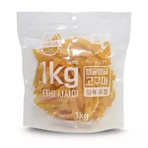 간식 테비 강아지 고구마스틱 1kg 애견간식 고구마큐브 사사미 통고 애견