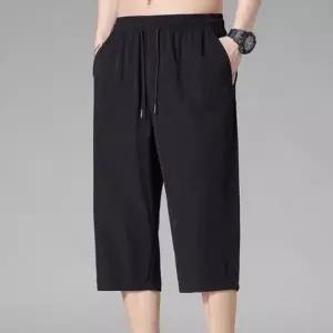 냉감바지 남성 7부 반바지 아이스 냉감 밴딩 운동복 팬츠