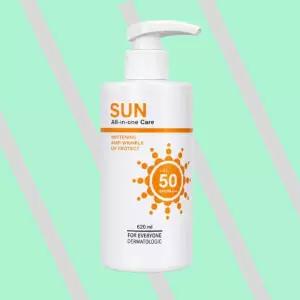 멀티 선크림 250ml SPF50 PA+++펌프형 /백탁없는 혼합자차 썬크림 선블록 자외선차단