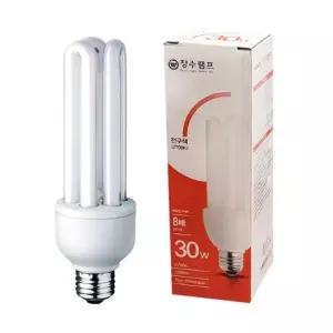 장수램프 전구색 형광램프 삼파장 30W E26 삼파장램프 형광등 EL