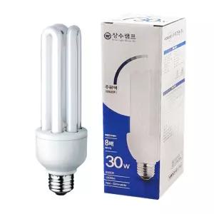 30W EL 주광색 삼파장 전구 E26