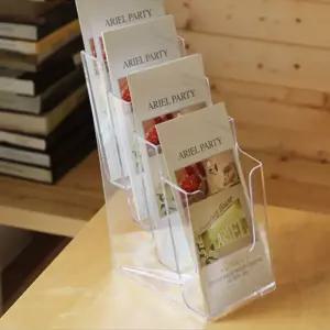 카탈로그 꽂이 A6(4단) 상품 전시 홍보물 안내 거치대행사문 스탠드 인쇄물 메뉴 판촉물광고 전시회 리플렛