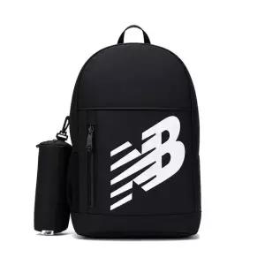 뉴발란스 로고 프린트 백팩 스포츠 학교 여행 가방 블랙 NBKDPENC-BLK