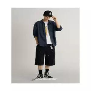 에잇세컨즈 오버사이즈 체크 셔츠 네이비 456764SS1R 6815921