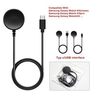 갤럭시 워치 울트라 2 47mm 8 7 6 클래식/5 프로/4/액티브 1 2용 고속 충전 거치대 USB 타입 C 무선 케이