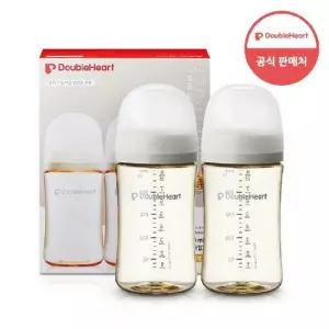 [더블하트] 모유실감 3세대 PPSU 모먼트 트윈팩 240ml (젖꼭지미포함)