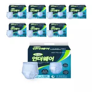 통기성 좋은 성인용 특대 SIZE 팬티형 기저귀 80매/중년/위생/어른/노인/환자/시니어/일회용/라이너/복지
