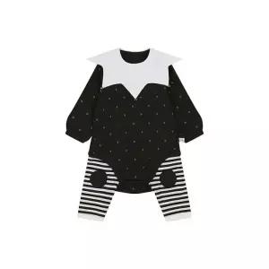 [롯데백화점]아가방 홀리바디수트바지세트(턱받이)(D/GREY)01R717515