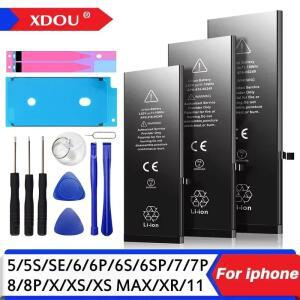 iPhone SE 5 6 6S 5S 7 8 Plus X Xs Max Xr 11 Pro 휴대 전화 용 제로 사이클 고품질 배터리 무료 도구 스티커 포함