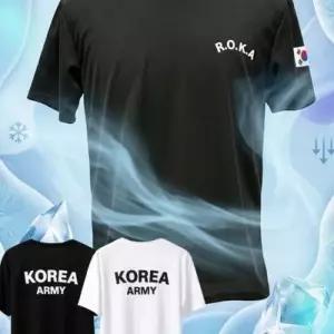 [텐바이텐][홍은]ROKA 쿨링 티셔츠 로카티 코리아아미 반팔 로카 티티셔츠 브랜
