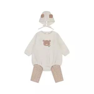 [롯데백화점]아가방 코타골벨로아바디수트세트(모자)(IVORY) 01S727904