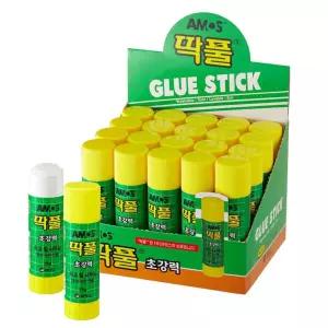 아모스 딱 풀 25g 1박스 20개입/미술/고체/글루/스틱/접착제/접착/종이/붙이는/공예/만능/사무/문방구/다용