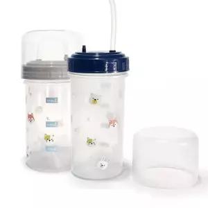 실리콘 빨대물병 400ml 애니멀 스포츠물병 도시락물병 실리콘물병 휴대용물병 요양물병