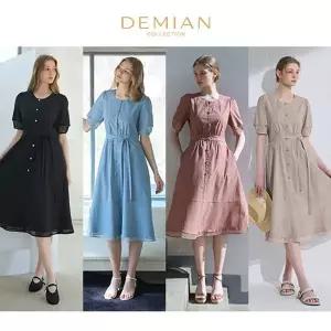 데미안(DEMIAN) 26SS 시에라 라운드 벨티드 썸머 원피스 1종 + 벨트 1종 (총 2종)